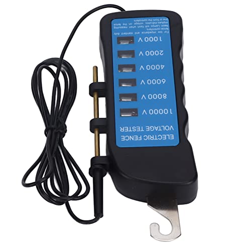 Electric Fence Voltage Meter Tester, Digital Farm Equipment for Testing Fences, Range 1000V-10000V