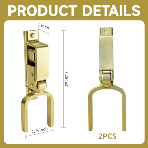 Heavy Duty Automatic Gate Latch, Instant Locking One-Hand Operation Fence Lock, Rust-Resistant Post Mount Gate Latch for Wood/Metal/Pipe Fences (2 Pack) - size: 2 Pack