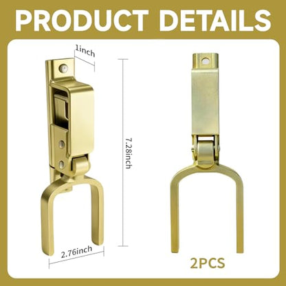 Heavy Duty Automatic Gate Latch, Instant Locking One-Hand Operation Fence Lock, Rust-Resistant Post Mount Gate Latch for Wood/Metal/Pipe Fences (2 Pack) - size: 2 Pack