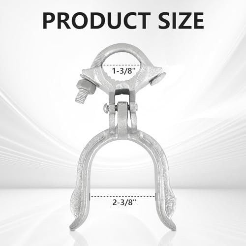 1-3/8" x 2-3/8" (2-1/2") Chain Link Fence Gate Fork Latch, Commercial Heavy Duty, Malleable， Galvanized Farm Fence Lock with Hole for Padlock - size: (1-3/8" x 2-3/8" (2-1/2"))