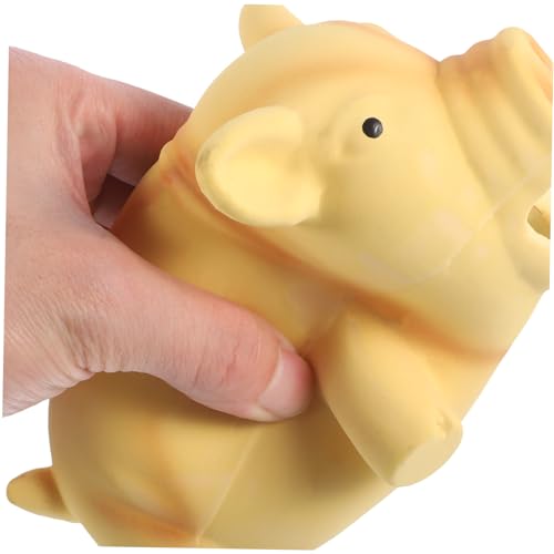 BESPORTBLE Dog Chewing Toy for Teeth Grinding Pig Shaped Squeaky Teething Plaything for Dogs and Puppies Interactive Pet Toy to Furniture Damage