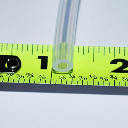 Ultra Clear Platinum Silicone Tubing - Food & Medical Grade - High Temp Hose (25 Feet, 1/8" ID x 1/4" OD) - size: 1/8" ID x 1/4" OD