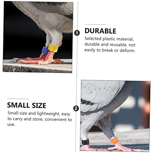 COLLBATH 150Pcs Durable Pigeon Identification Rings Lightweight Mixed Color Bird Foot Bands for Easy Identification of Pigeons Parrots and Chickens for Racing