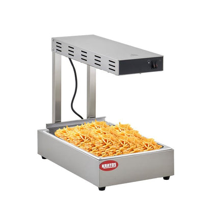 Kratos Commercial French Fry Warmer/Dump Station, Stainless Steel Electric Freestanding Countertop Food Warmer 120V, 1000W (31M-011) - size: Fry Dump Station-Stainless Steel