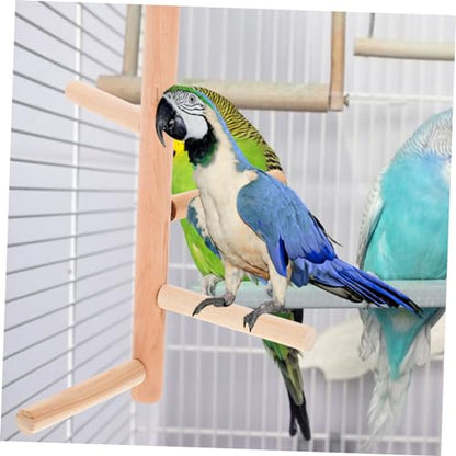 Natural Bird Perch Stand for Parakeets and Parrots Chewable Toy Platform for Bird Cages Easy to Install Safe and Perch Accessory