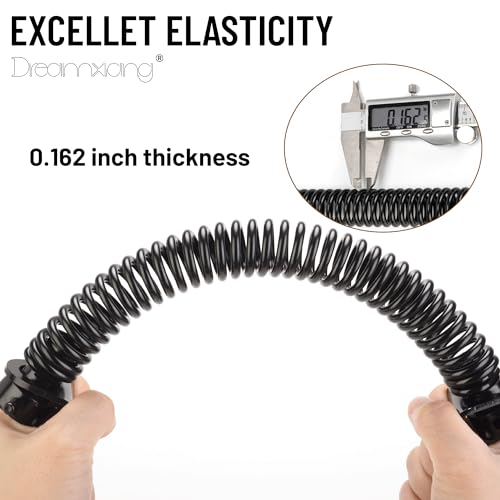 14" Gate Spring Self Closing Heavy Duty Outdoor Door Spring Automatic Fence Gate Closure Hardware Spring Loaded Gate Latch with Adjustable Tool for Wooden and Vinyl Fence, Black (2 Pack) - size: 14 Inch