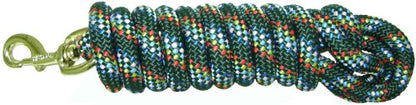 Hamilton Poly Horse Lead Rope with Bolt Snap, 10' Long x 5/8" Thick, Dark Green Confetti Pattern, Barn Horse Tack for Daily Use - color: Dark Green Confetti