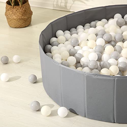 Ball Pit for Toddlers Babies Dogs Cats Iinfant Children, Foldable Ball Pits Play Tent, Crawl Playpen Ball Pool with Storage Bag, Surprise for Boys Girls Festival (Balls Not Included), Gray