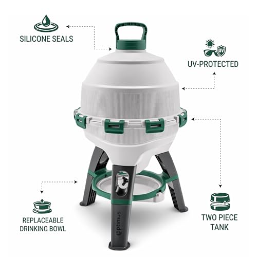 Hatching Time Automatic Poultry Drinker 6 Gallon 22.7 L – Gravity-Fed Chicken Waterer for Coop – UV-Stabilized Plastic Chicken Water Feeder – Easy-Clean, Top-Fill Water Dispenser for Chickens & Ducks