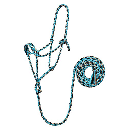 Weaver Leather Braided Rope Halter with Lead Tan