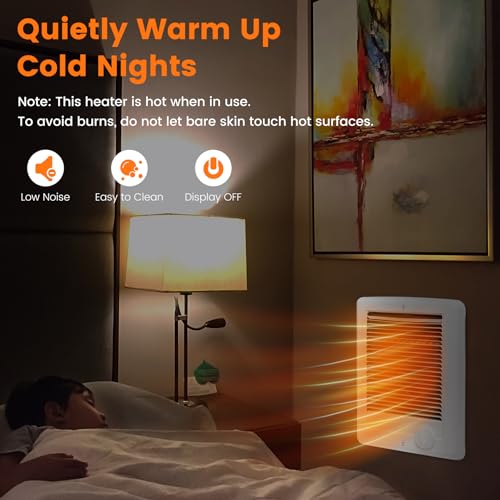 Electric Wall Heater for Indoor Use Complete Unit with Thermostat (Model: CSC151TW, Part: 67509), 5120 BTU, 120 Volt, 1500 Watt, White