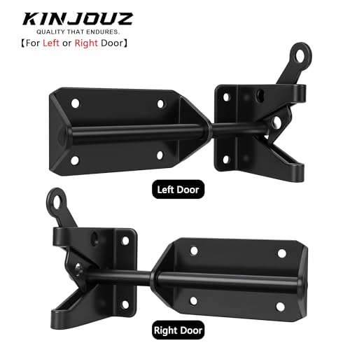 Heavy Duty Gate Latch for Wooden Fence, Automatic Self Locking Gravity Door Latch for Wood/Metal Gate with Cable Pull, 7-1/2" Gate Hardware Latch for Pool & Dog Door, Shed Garden, Black