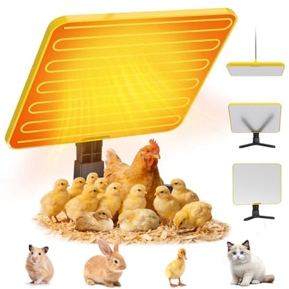Chick Brooder Heater Plate, UL Certified Radiant Heat Panel with Smart Thermostat, 50-158℉ Adjustable Chicken Heater for Coop & Brooder Plate for Chicks & Poultry Winter Use