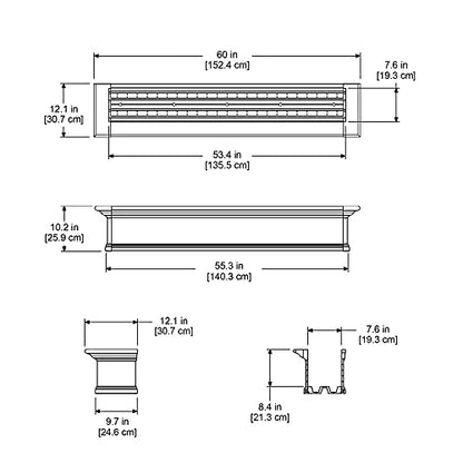 Mayne Yorkshire 5ft Window Box - White - 60in L x 12in W x 10in H - with 1.25 Gallon Built-in Water Reservoir (4825-W) - size: 5-Foot