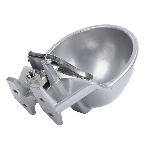 Automatic Livestock Water Bowl Water Trough Waterer Kit Heavy Duty Alloy Easy Installation with Rust Proof Float Valve for Cattle Goat Horse