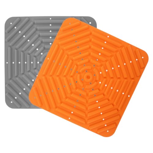 Ipetboom 2pcs Silicone Chicken Nesting Box Pads Washable Bedding Mats for Chicken Coop Nest Building -Prevent Rolling Design Grey for Poultry Care
