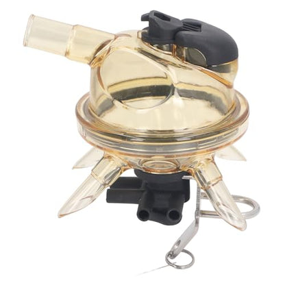 Stainless Steel Milking Claw with Transparent PSU Cover 380CC Milk Collector 17mm Milk Tube Port with Air Valve for Cow Milking Machine Replacement Parts Dairy Farm Use