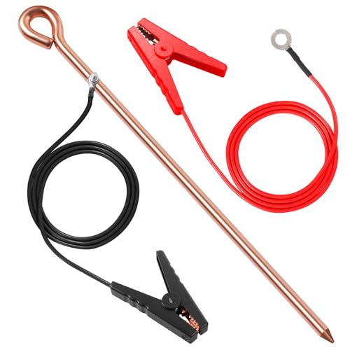 Electric Fence Wire Connect The Energizer and Electric Fence Charger Solar Fence Charger Solar Powered Electric Fence, Solar Electric Fence (3FT(Wire+Grounding Rod)) - style: 3FT(Wire+Grounding Rod)