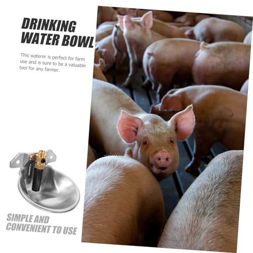 Kisangel Automatic Cow Waterer Bowl Large Capacity Livestock Water Feeder Float Valve Plastic Design for Cattle Sheep and Goats Efficient Water Access for Farms
