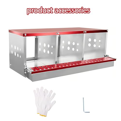 XINYI Chicken Nesting Boxes for Laying Eggs, Metal Coop for 3 Chickens,Roll Away Nesting Boxes,Easy Egg Collection, Brooder Box for Rabbit, Squirrel, Parakeet, Owl, Cockatiel, Robin - size: 3 Compartments