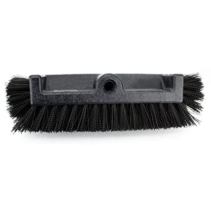 SPARTA Multi-Level Tile Scrub Brush 12" Wide Brush Head, Heavy-Duty Tile Cleaning Brush with End Bristles for Commercial Tiles, Tubs and Floor, Plastic, 12 Inches, Black - color: Black