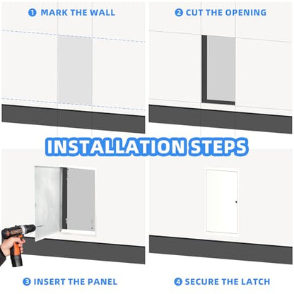 14" x 29" Metal Access Panel, 1MM Thickened Access Panel for Drywall, Aluminum Access Panel for Walls and Ceilings, Rust-Resistant and Easy-to-Install Drywall Access Panel - size: 14in*29in