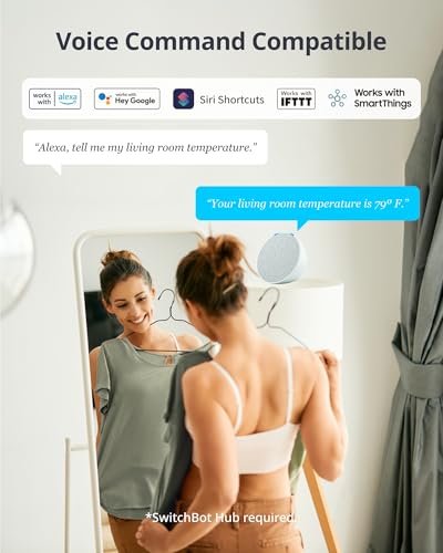 SwitchBot Meter Pro, Digital Hygrometer & Thermometer - Wireless Indoor Temperature & Humidity Monitor with Bluetooth App Control, Real-Time Alert - size: Meter Pro+Outdoor Meter