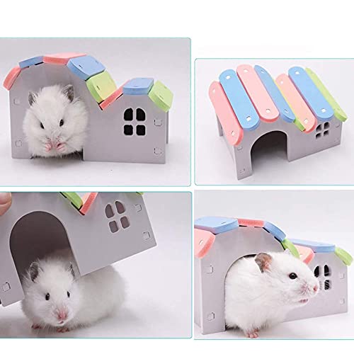 Tfwadmx Portable Small Animal Playpen, Hexagonal, Darkblue, Breathable, Pop-up, 39.4 x 39.4 x 15 Inches, Suitable for Hamster, Gerbil, Chinchilla, Hedgehog, Guinea Pig - color: Darkblue