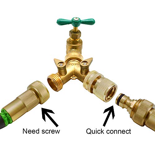 Garden Hose Quick Connector Water Hose Qucik Connect Garden Hose Connectors Brass Hose connectors Water Quick Connect Fittings 3/4" Inch GHT Solid Brass 6 Sets(6pcs Male Coupling 6pcs Female Nipple) - size: 6 Sets