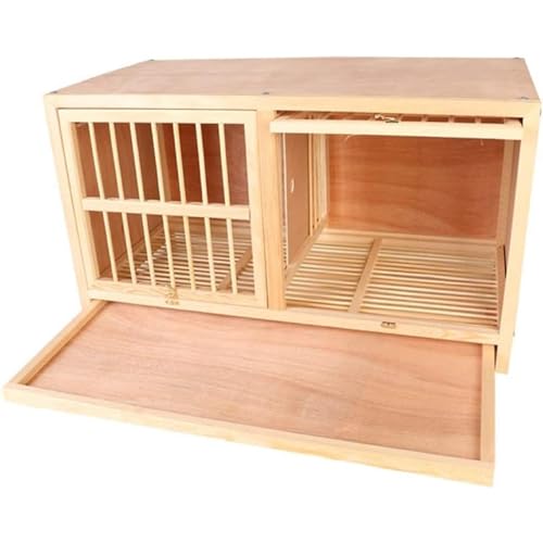 Bird cage Solid Wood Nest Box Pigeon Pairing Cage Pigeon Racing Homing Pigeon Nest Pigeon Supplies The Design of The Door Rotating Door Bolt(60 * 30 * 35cm(23.6 * 11.8 * 13.7inch), Brown) - color: Brown, size: 23.6"L x 11.8"W x 13.7"H