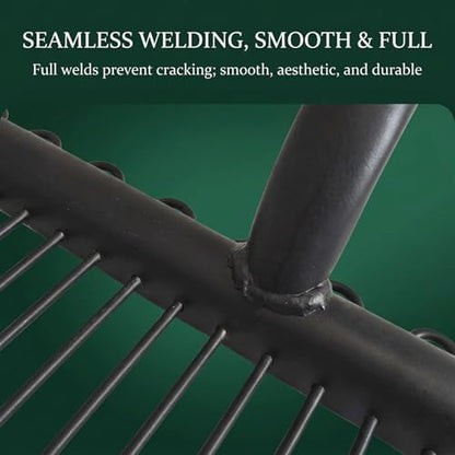 Manure Fork Replacement Head, Heavy Duty Manganese Steel Pitchfork Head with Ergonomic Handle for Stable, Garden, Farm Use