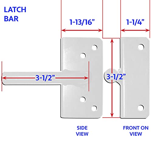 Vinyl Fence Hardware Kit - White Gate Hinges & Latch - Single Gate Kit - size: White - Each