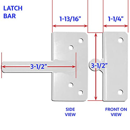 Self-Closing Vinyl Fence Gate Hardware Kit - White Vinyl PVC Fencing Gate Kit Includes Hinges & Latch - size: Self Close White