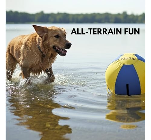 Herding Ball for Dogs – 18” Dog Training Ball with Handles for Medium & Large Breeds – Non-Chew Interactive Toy for Aussies, Heelers & Collies – Outdoor Exercise & Mental Stimulation Toy