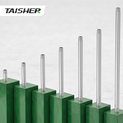 TAISHER 2Pcs Stainless Steel Pipe Fittings, 3/8" NPT x 3/8" NPT Male Threaded, 12" Length Nipple Cast Pipe - size: 3/8" MNPT 2pcs