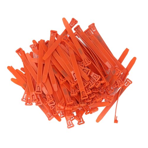 Chicken Leg Rings 1-100 Numbered | Reusable Poultry Identification Leg Bands for Ducks/Chicks/Pigeons/Goose | Sturdy PP Material Easy to Apply and Take Off (Orange) - color: Orange