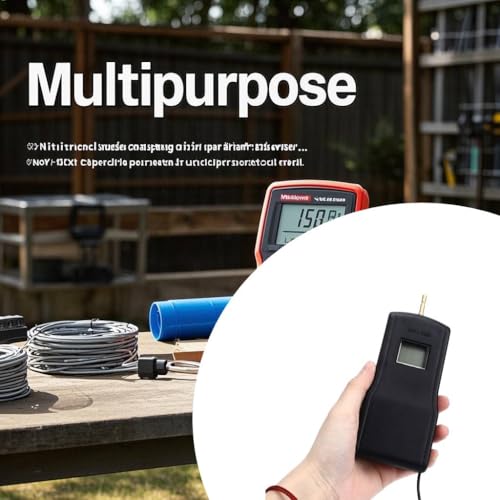 Electric Fence Voltage Tester Portable Digital Voltmeter Voltage Testing for Farm Garden (Black)