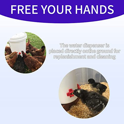 6Pack Horizontal Automatic Poultry Nipples - Easy Install Chicken Quail Duck Watering System