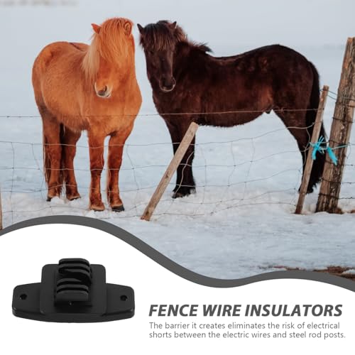 Toyvian 50pcs Fence Insulators Material for Livestock Fencing Stable Lightweight Accessories for Farm Systems Insulation for Pets and Wildlife