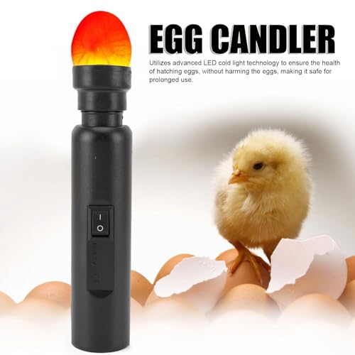 AYNEFY Egg Candler Tester, LED Light Egg Candler Candling Checker Light with High Definition Lens Portable Egg Quality Tester Energy Efficient Egg Light for Chicken Egg (US Plug 100-240V)