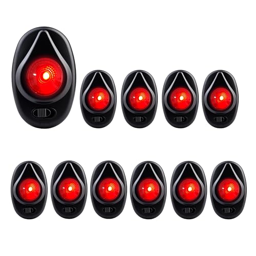Electric Fence Alert Live Fence Indicator Electronic Fence Fault Finder for Farm Waterproof Fence Voltage Alert Clips to Wire or Tape Fences Black-10P - color: Black, size: 10 pcs