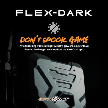 SPYPOINT Flex-Dark Cellular Trail Camera, 40MP Photos, 1080p Video + Sound, No-Glow Game Camera, Hunting Night Vision, Motion Activated,100ft Detection, No WiFi Needed Trail Cam - color: Camera only, size: Pack of 1
