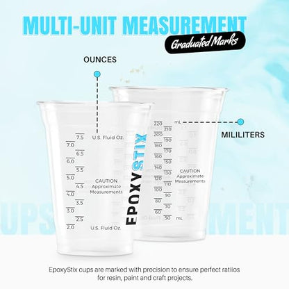 [Pack of 250] 10oz Disposable Measuring Cups for Mixing Epoxy Resin - Measurements in mL and Oz - Multipurpose Reusable Paint, Epoxy, Stain, Liquid Mixing Cups - size: 250 Pack