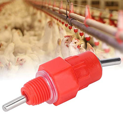 Poultry Water Feeder Nipple Drinker, 50 Pack, Plastic and 304 Stainless Steel, 360-Degree, Automatic, for Chicken, Duck, Geese