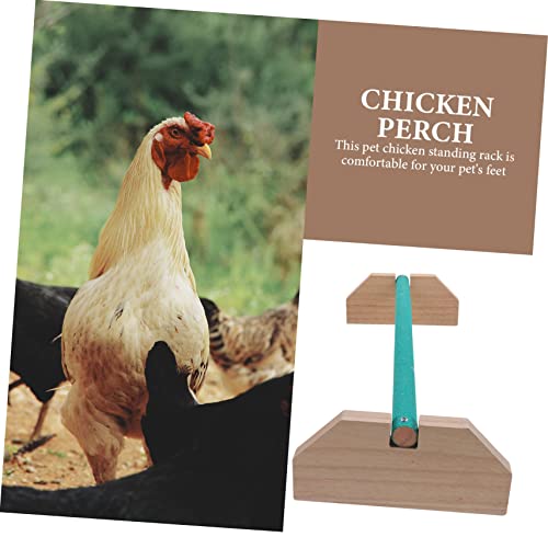 Wooden Chicken Perch Adjustable Roosting Stand for Hens and Chicks Sturdy Chick Standing Bar Natural Wood Bird Perch for Coop Accessories