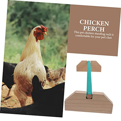 Wooden Chicken Perch Adjustable Roosting Stand for Hens and Chicks Sturdy Chick Standing Bar Natural Wood Bird Perch for Coop Accessories