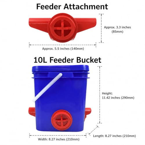 Automatic Feeder Dispenser Feeding Container Equipment for Bird Care Suitable for Farm Outdoor Breeding Backyard Coop, Automatic Poultry Feeder with