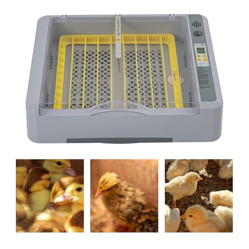Egg Incubator, 36* Eggs General Purpose Incubator, Capacity Digital Poultry Hatcher Machine, Transparent Drawer Egg Tray Automatic Flipping, Temperature Humidity Control (18 * 16 * 5")