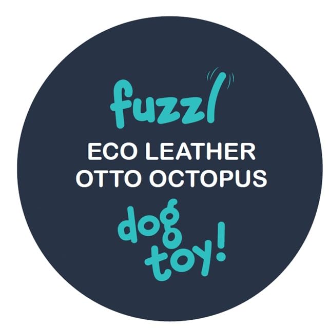 Fuzzl Eco Leather Otto Octopus Natural and Tough Dog Toys - Long Lasting Chew Toys for Aggressive Chewers - Strong Dog Toy for Dogs and Puppy - style: Leather Octopus