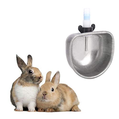 Rabbit Drinking Water Bowl,10 Sets Stainless Steel Rabbit Drinker,Rabbit Breeding Equipment Anti Scratch Stainless Steel Nipple Drinking(Fission) - size: fission